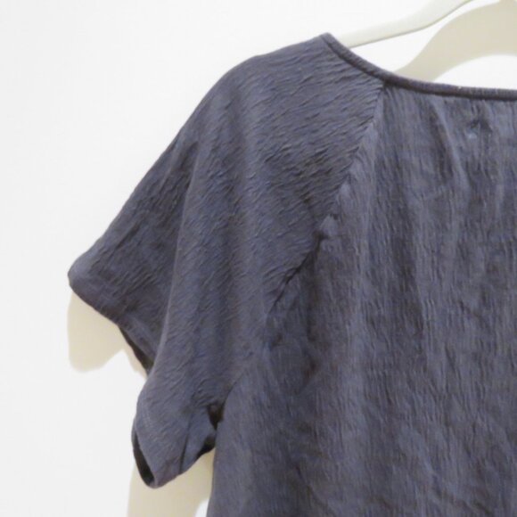 MADEWELL Knit Lightspun Ruched-Front Crop Top in Black Coal Casual Minimalist - Picture 10 of 10